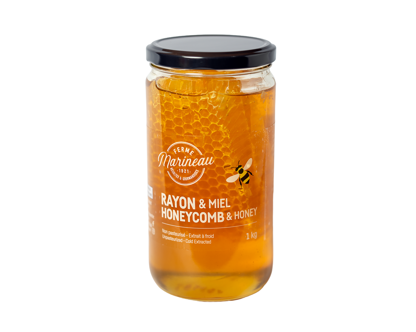 Pot de miel avec rayon